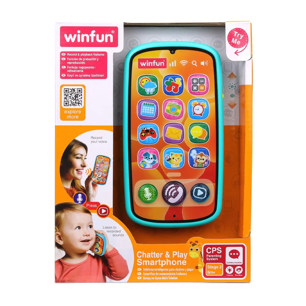 WinFun Téléphone d’Activités Lumineux avec Sons – 6m+