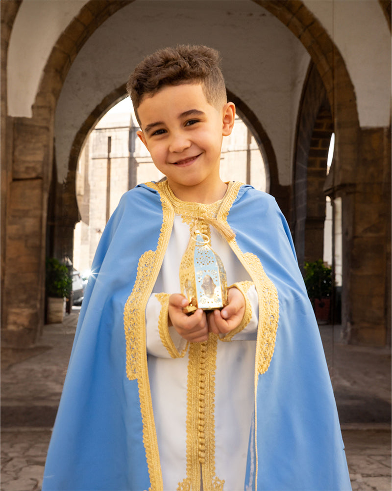 Jabador de dos piezas con Selham para niños 3-6A - Azul cielo