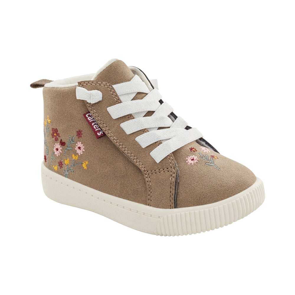 كارترز شوز أحذية رياضية عالية الرقبة بنقش زهور - كاكي
