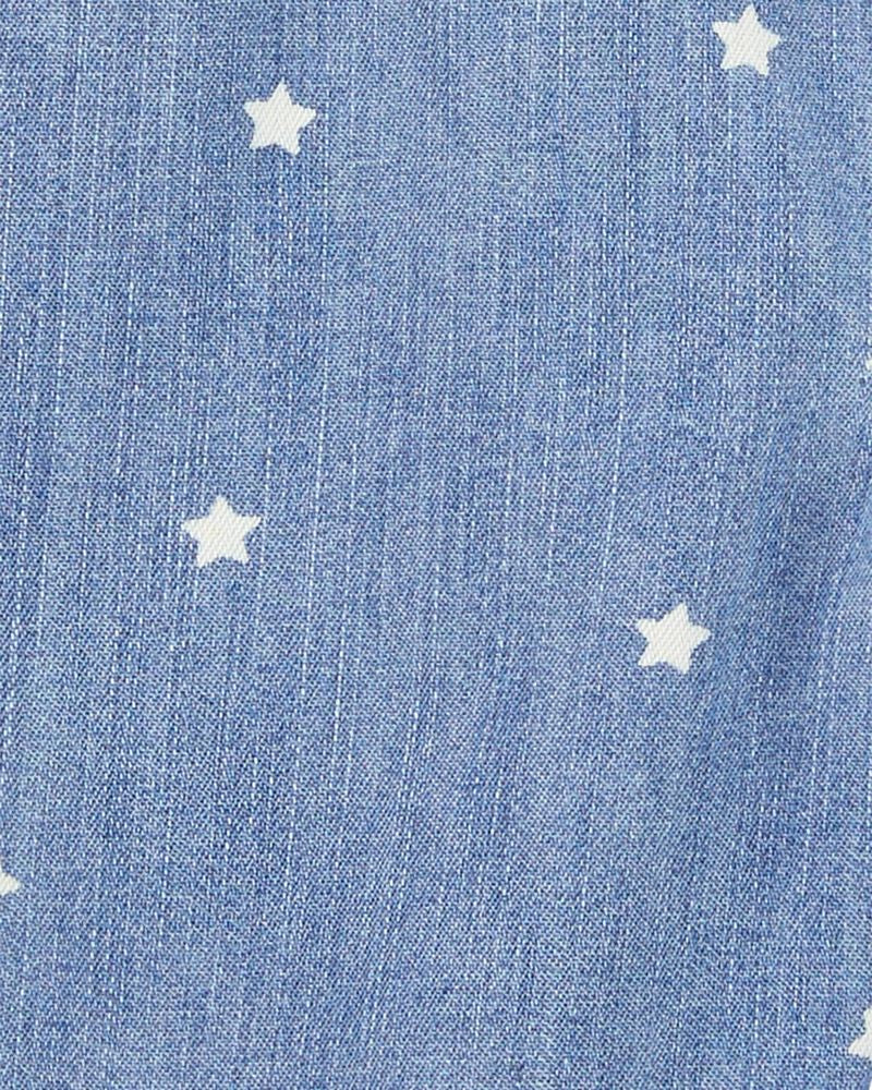 OshKosh Baby Star Print Shortalls - Blue