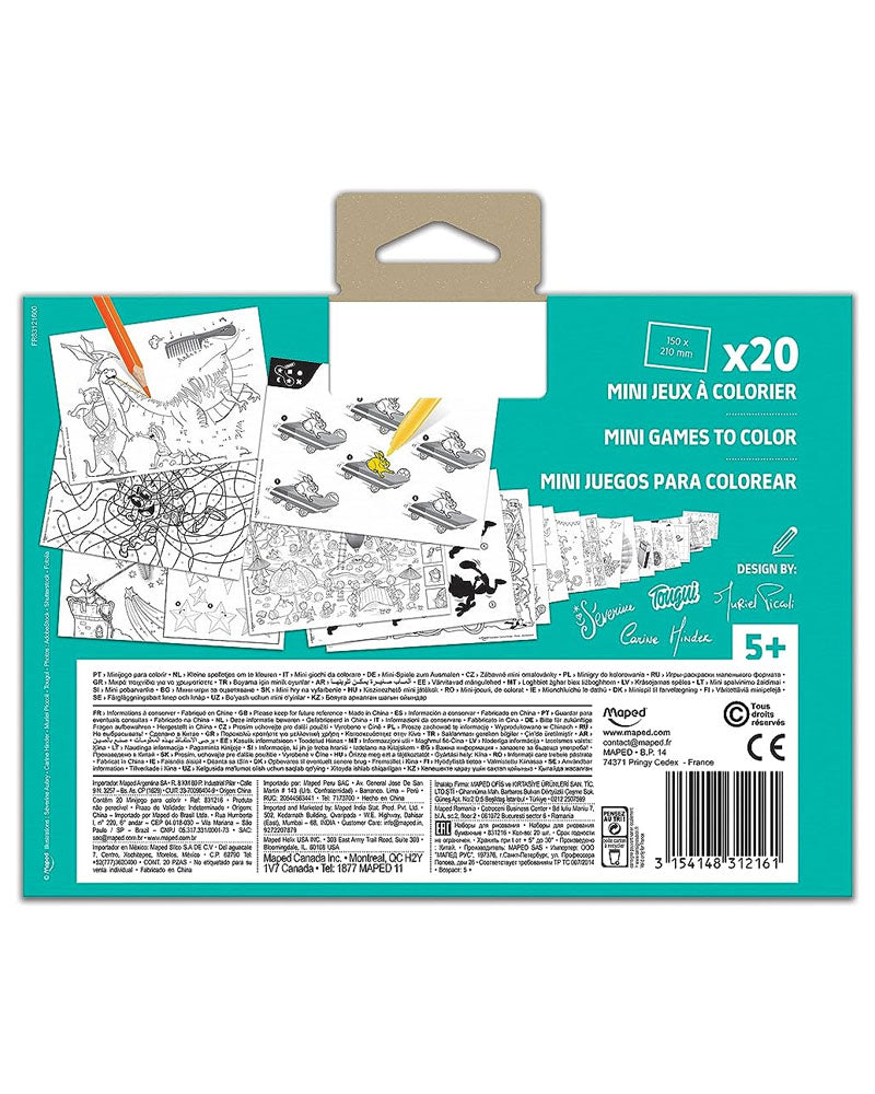 Maped Mini Jeu à Colorier 20 Feuilles en Pochette - Vert