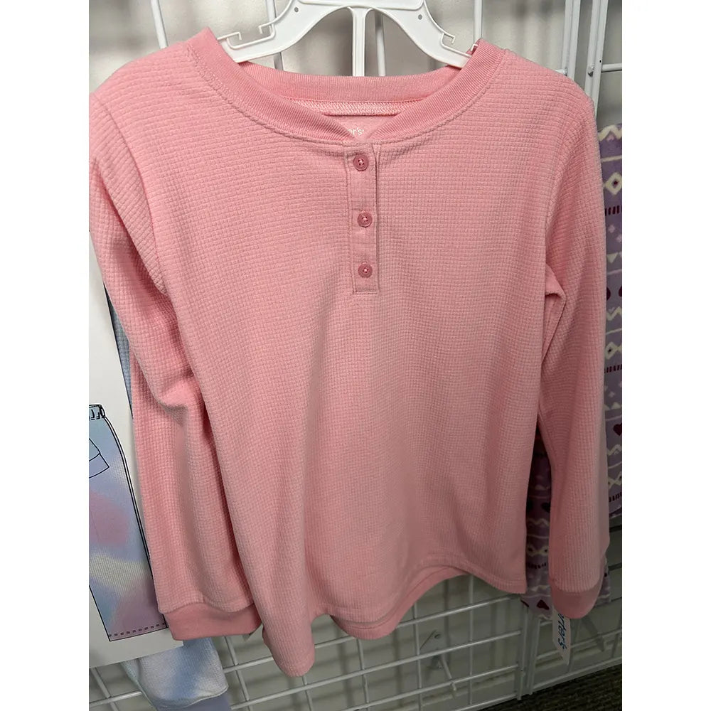 Pijama infantil de 2 piezas: camiseta térmica y pantalón polar de cuadros
