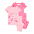 Pyjama 4 pièces licorne fille - 100% Coton