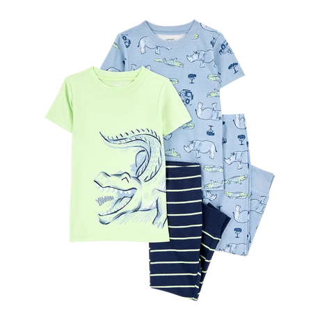 Pyjama 4 pièces alligator garçon - 100% Coton
