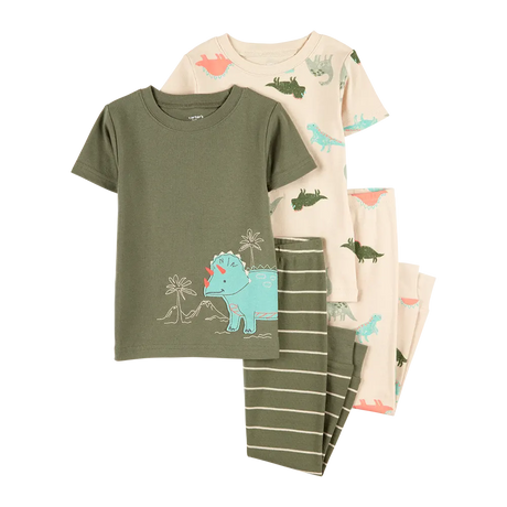 Pyjama 4 pièces dinosaure garçon - Coton