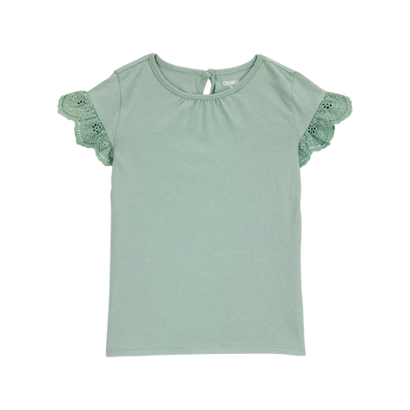 Haut à manches papillon pour fille - OshKosh Vert