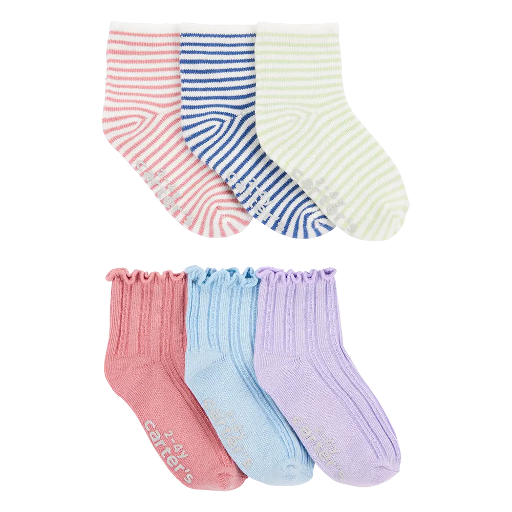 Lote de 6 pares de calcetines para niña Carter's