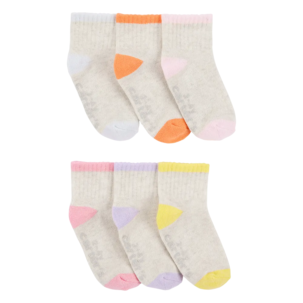 Lote de 6 pares de calcetines para niña Carter's