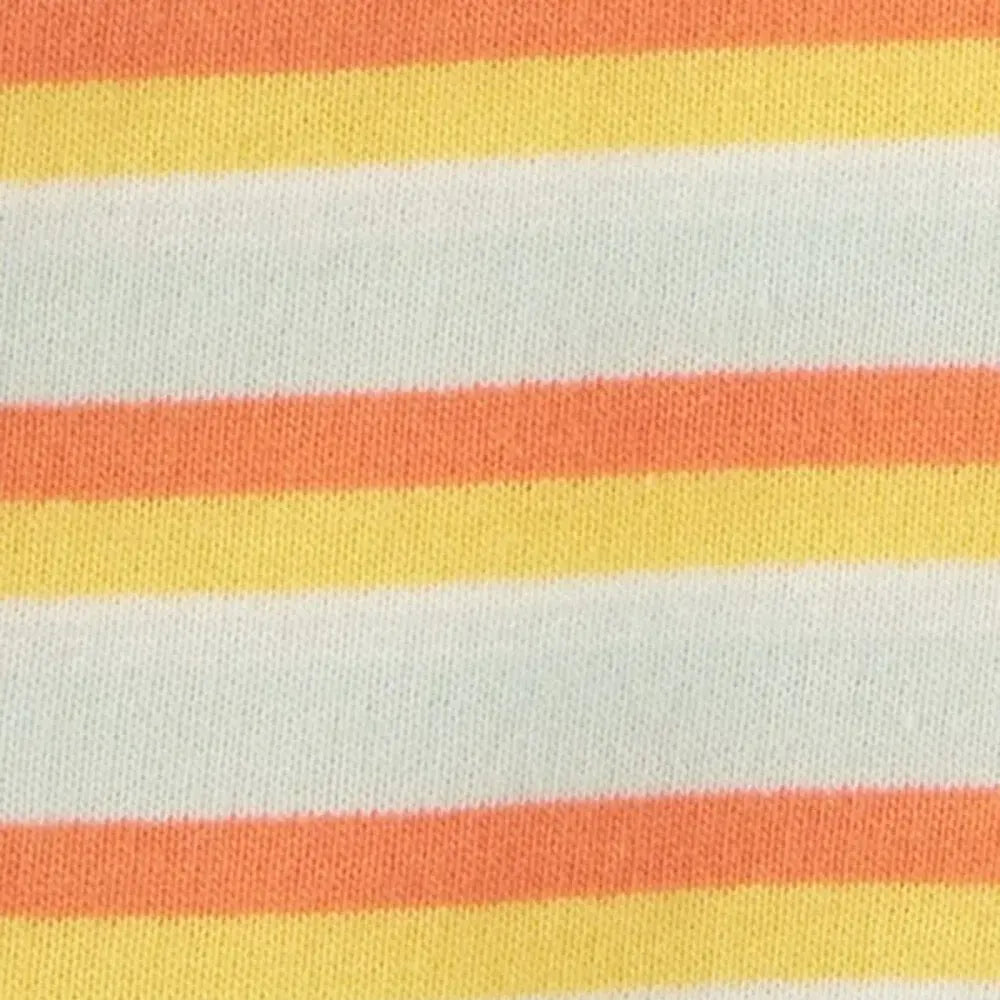 Barboteuse Boutonnée à Rayures Carter's - Orange