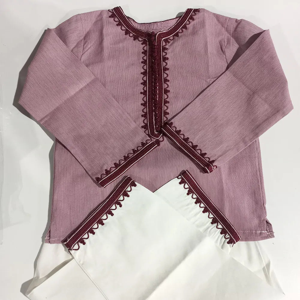Mami Cami Jabadour Garçon - Rouge Brique & Blanc