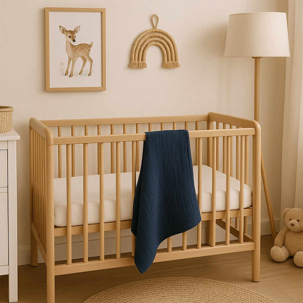 Bambidou Maxi gasa 100x100 cm - Azul marino