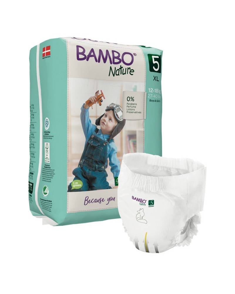Pantalones de entrenamiento Bambo Nature Talla 5 (12-18 kg) 19 unidades