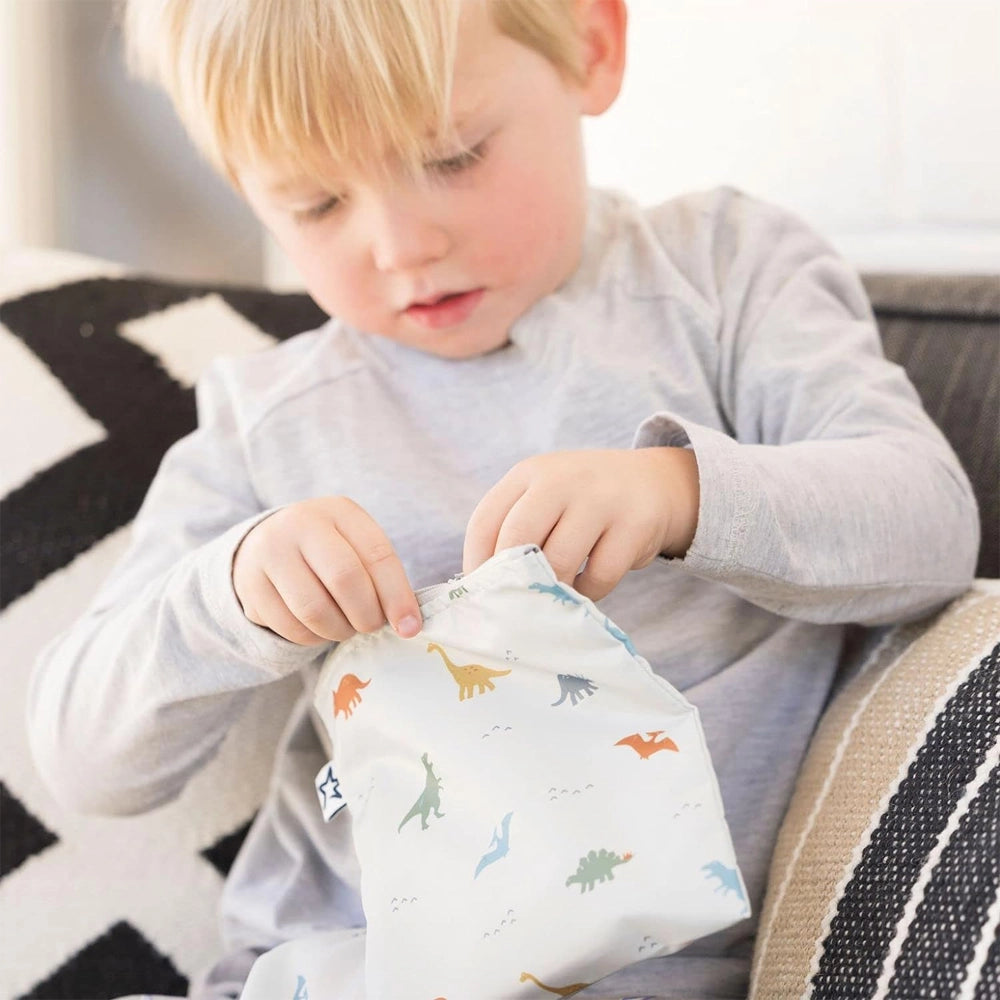 Tiny Twinkle Juego de 5 bolsas reutilizables para refrigerios - Dinosaurio