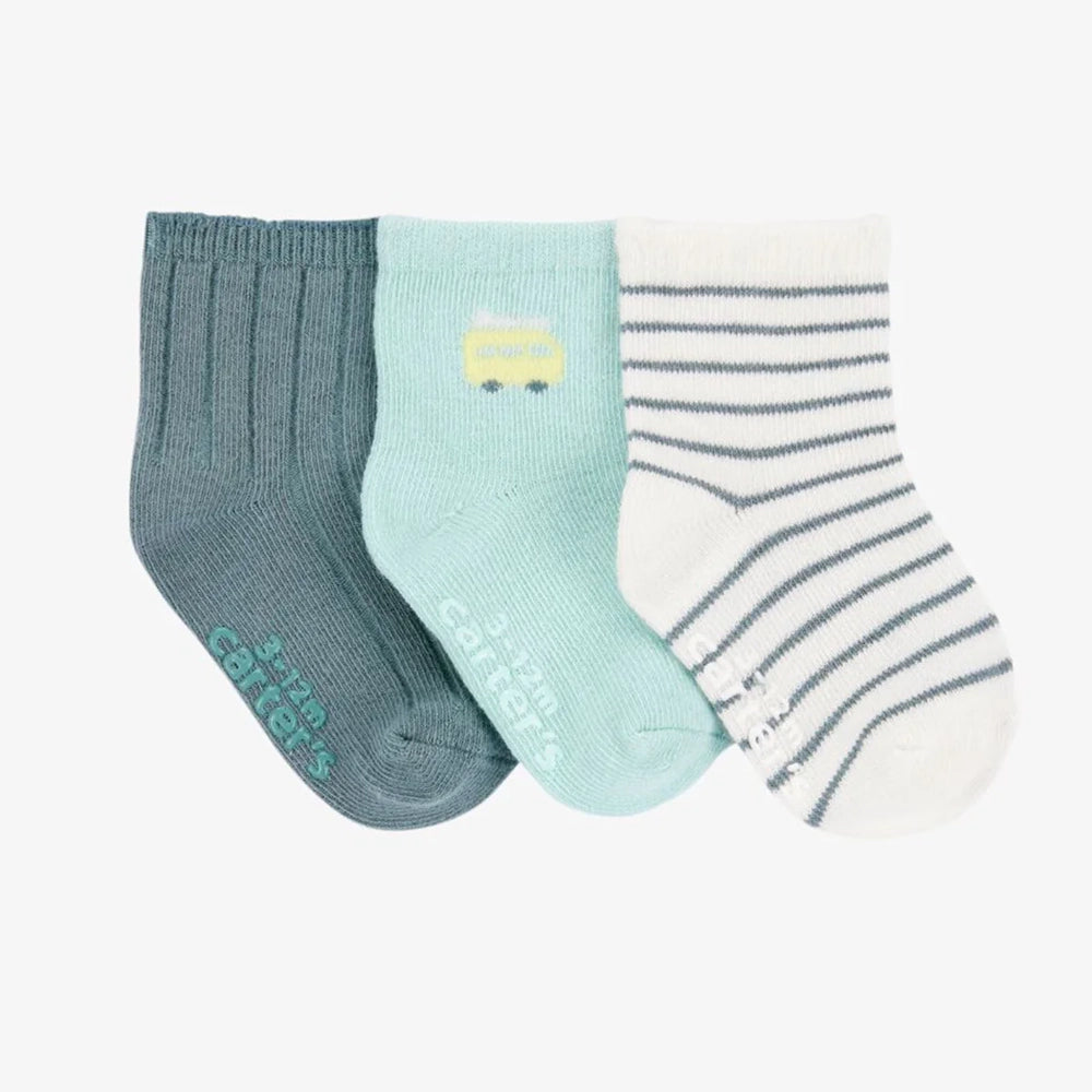 Lote de 3 pares de patucos para bebé Carter's - Multicolor