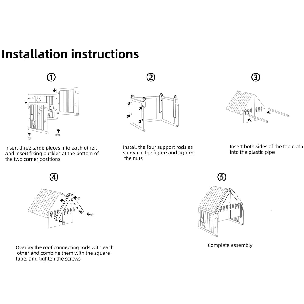 Parc de Jeux (150x180cm) + Maison + Balançoire + Filet de Basketball + Tableau de Dessin + Étagère à Jouets - Marron
