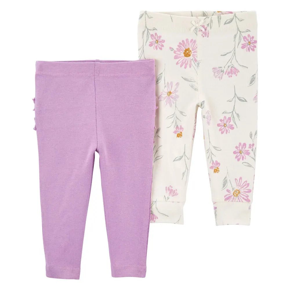 Lot de 2 Leggings à Enfiler Carter's - Floral
