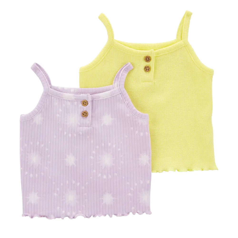Lot de 2 Débardeurs Carter's - Violet & Jaune