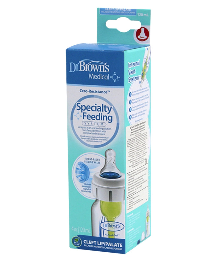 Dr. Brown's Biberon Pour Système d'Alimentation Spécialisé avec Tétine L1 + Valve Supplèmentaire - 250ml