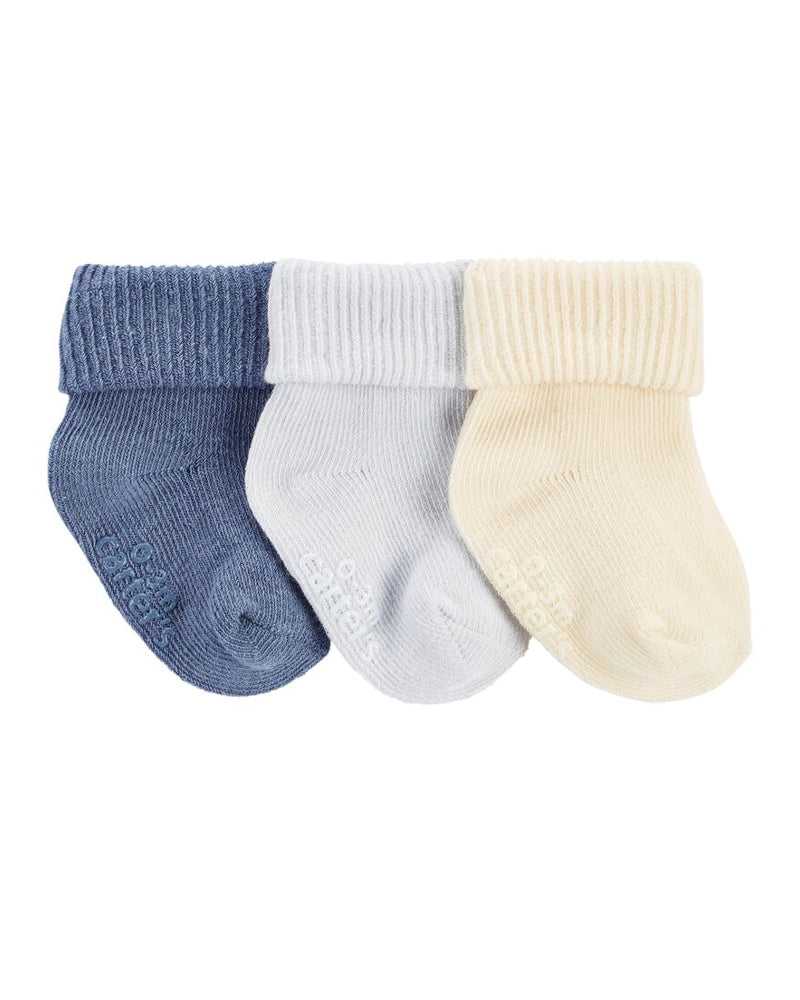 Lot de 3 Chaussons Côtelés Bébé Carter's - Bleu