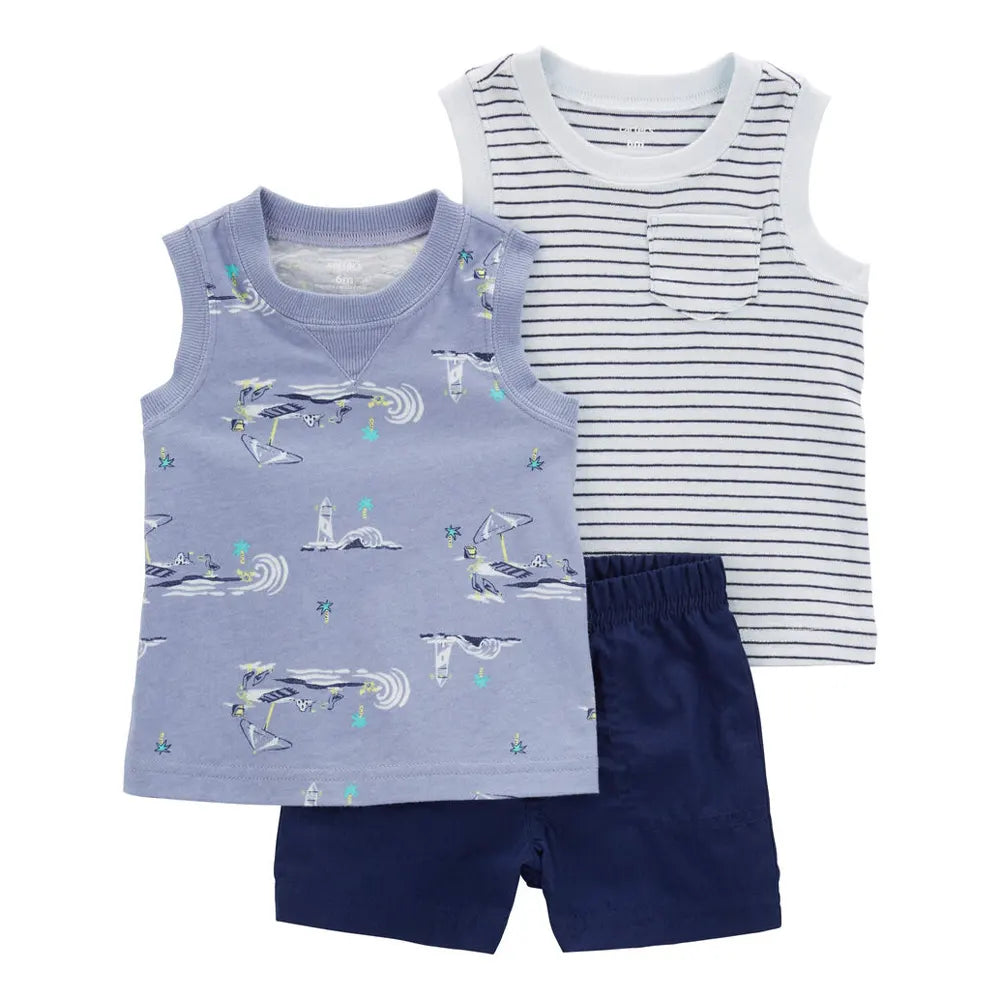 Ensemble 3 Pièces Carter's - Océan Bleu