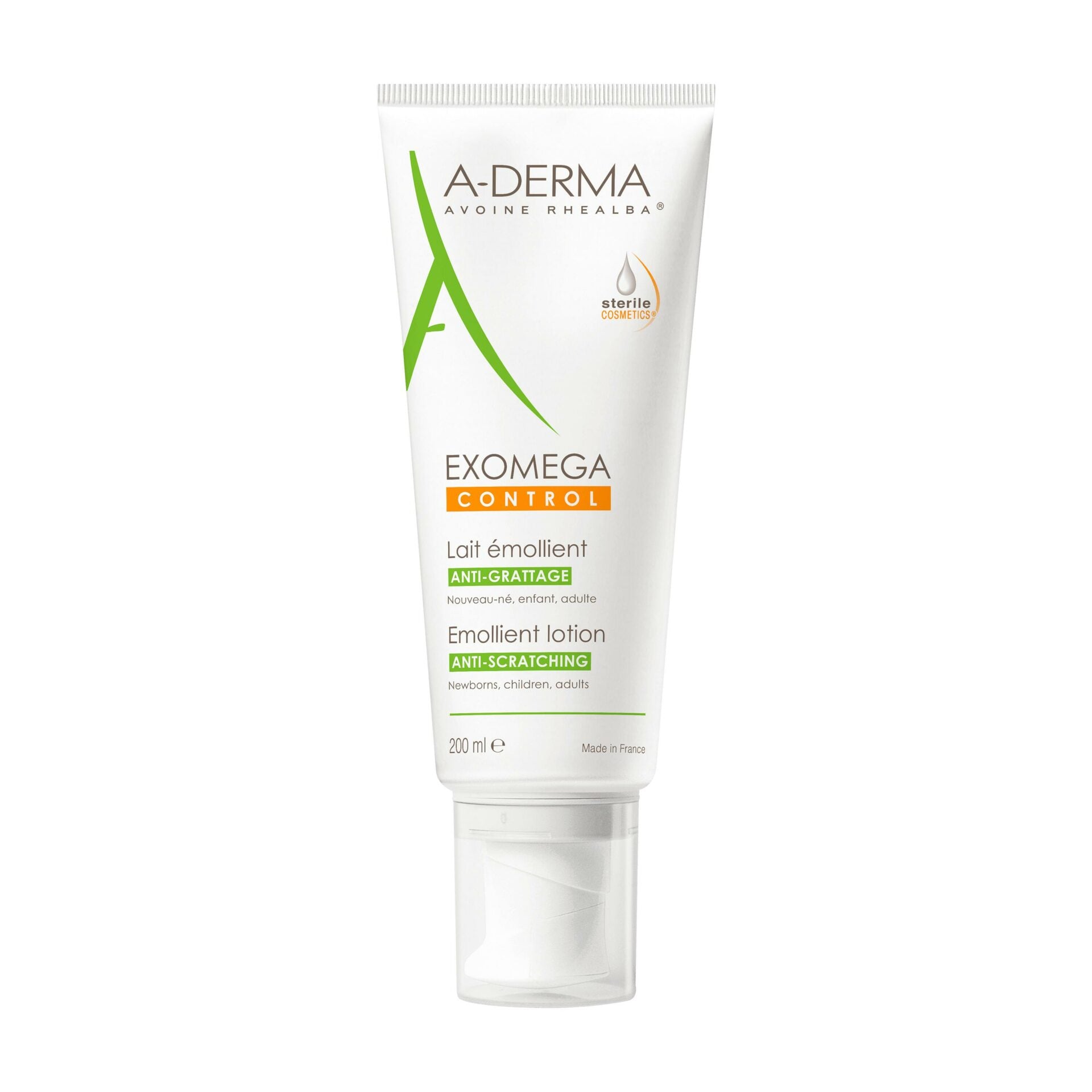 A-DERMA — EXOMEGA CONTROL LAIT ÉMOLLIENT ANTI-GRATTAGE COSMÉTIQUE STÉRILE 200 ml