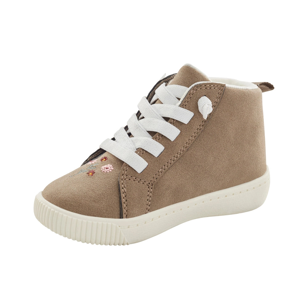 كارترز شوز أحذية رياضية عالية الرقبة بنقش زهور - كاكي