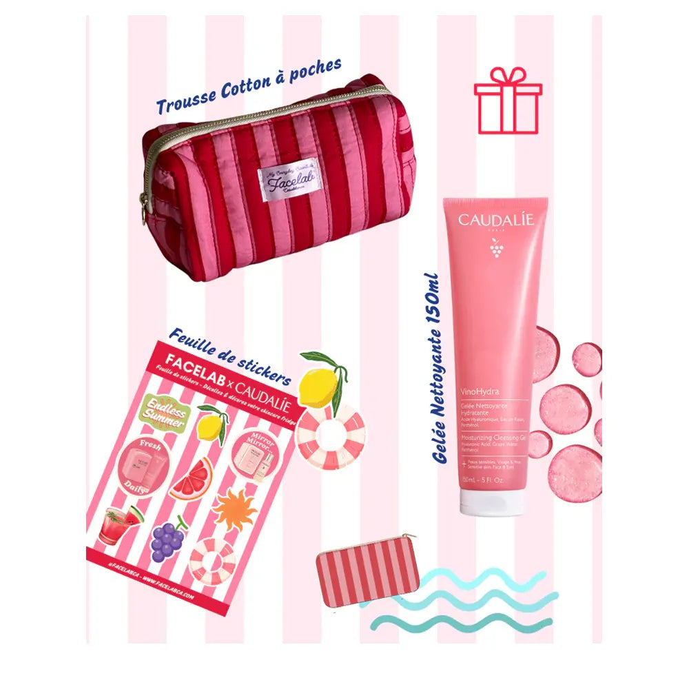 Facelab x Caudalie Mini nevera para cosméticos Lila + ¡Regalos!