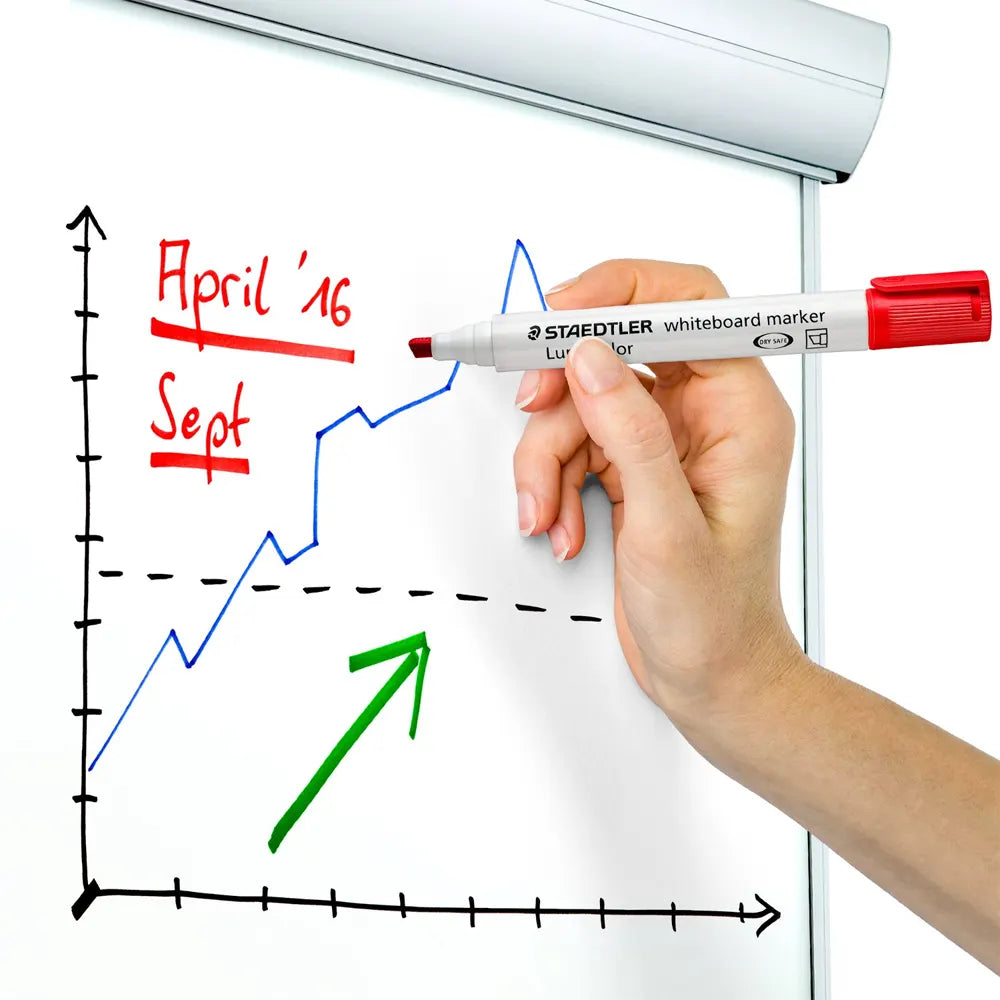 Staedtler Lote de 4 Marcadores para Pizarra Blanca Lumocolor® 351 B Biselada
