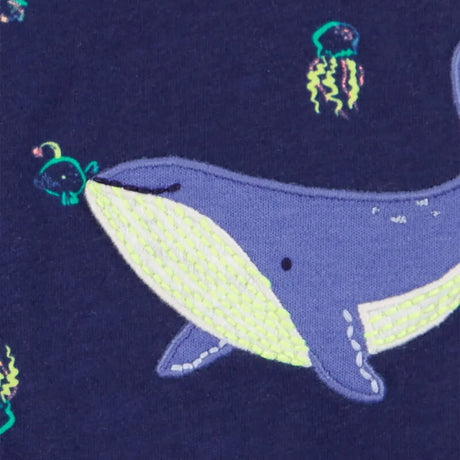 Barboteuse en Coton Carter's - Baleine Bleu