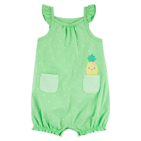 Barboteuse en Coton Carter's - Ananas Vert