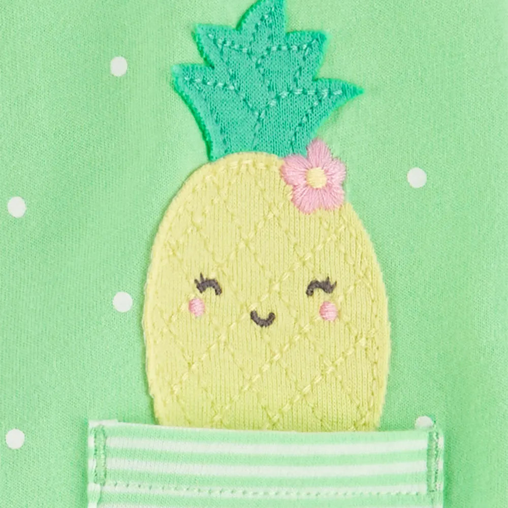 Mameluco de algodón de Carter - Piña verde