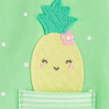Barboteuse en Coton Carter's - Ananas Vert
