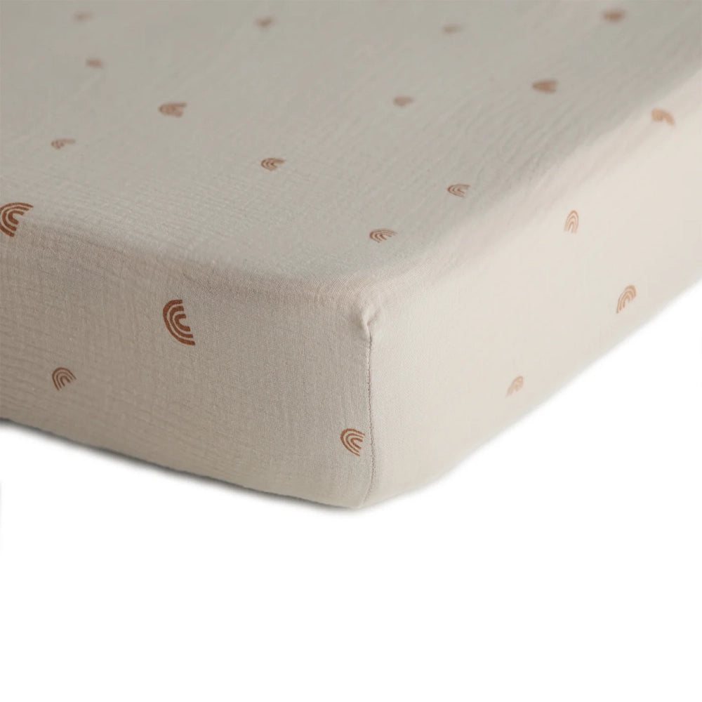 Mushie Drap de Lit en Coton Extra Douce - Arc-en-Ciel