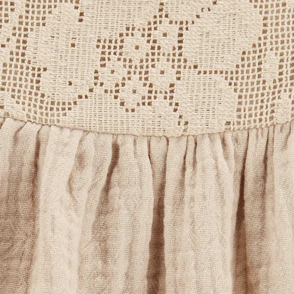 Robe Volantée en Dentelle Carter's - Beige
