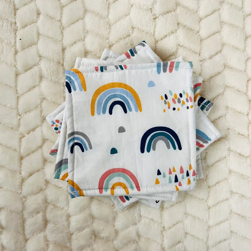 Babymat Lote de 6 toallitas - Arcoíris Azul