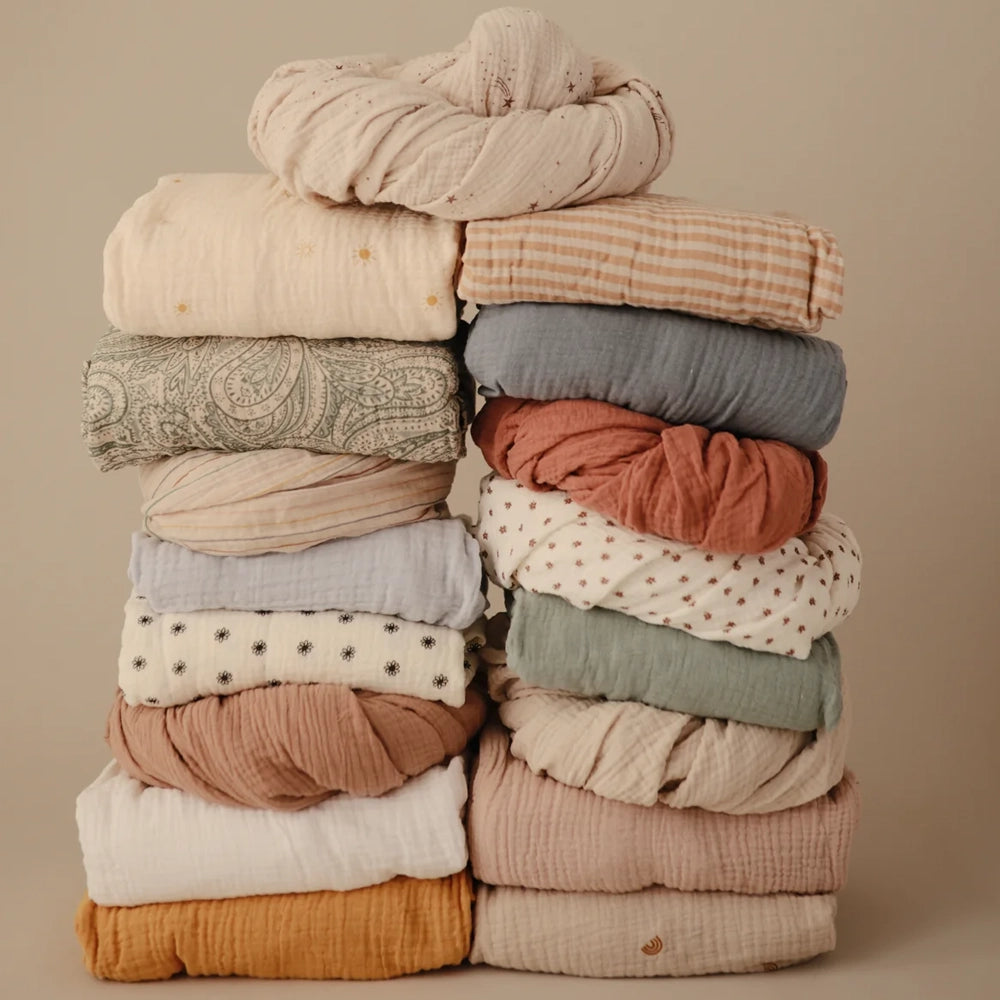Mushie Drap de Lit en Coton Extra Douce - Brouillard