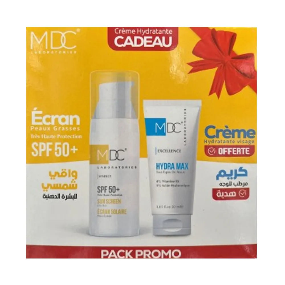 MDC Synergy Pack Protector Solar Piel Grasa SPF 50+ 50 ml + Crema Hydra Max