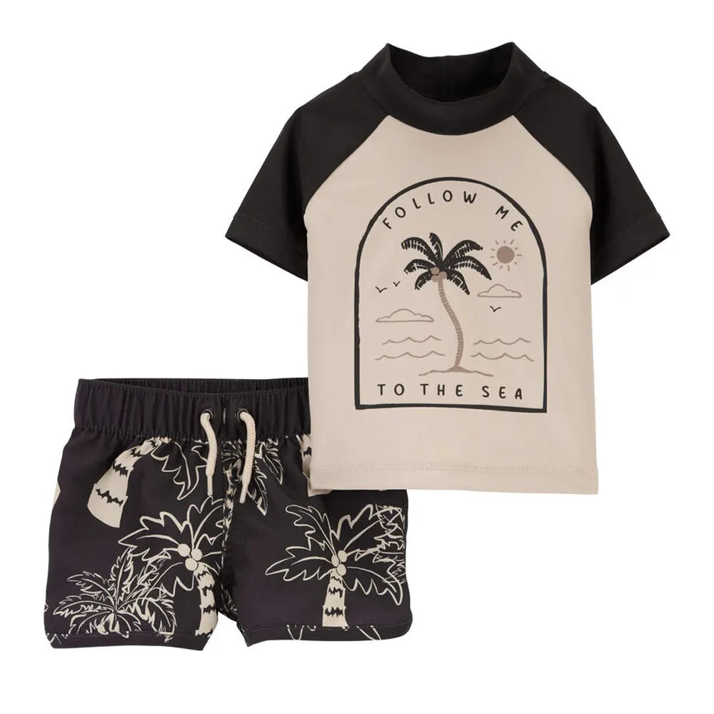 Traje de baño de 2 piezas Carter's - Black Palm