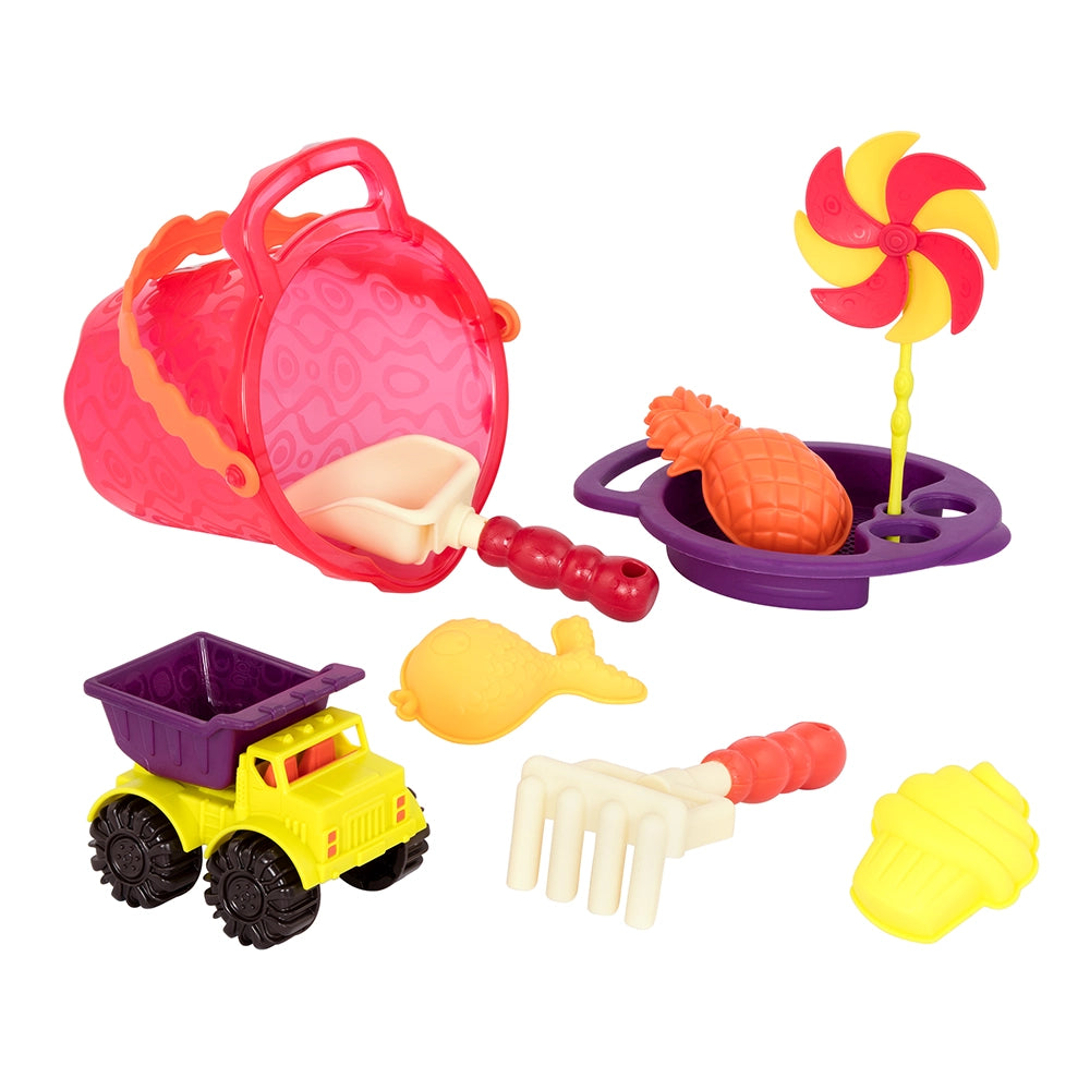 B. Toys Giant Truck with Beach Toys 18M+ - Red