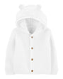 Cardigan En Coton À Capuche Bébé Carter's - Blanc