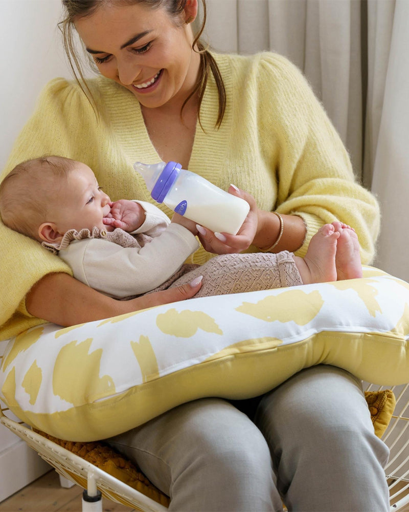 Coussin d'allaitement & maternité SOFTY Brushes Doomoo - Jaune