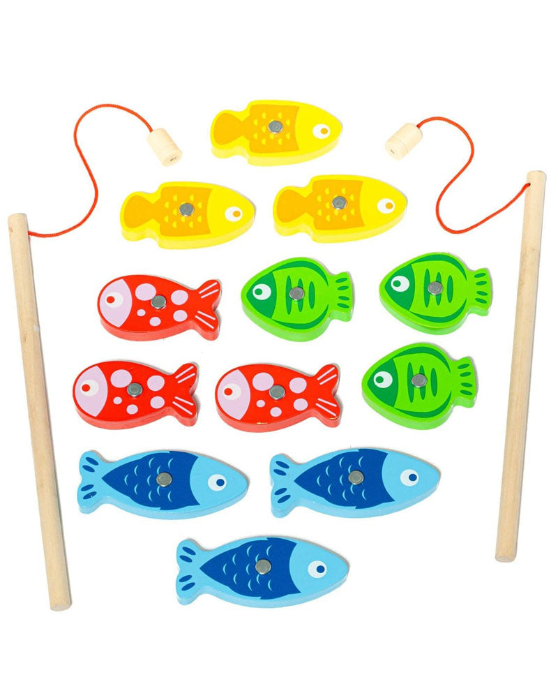 لعبة صيد السمك الخشبية مولتو 15 قطعة +24 شهرًا