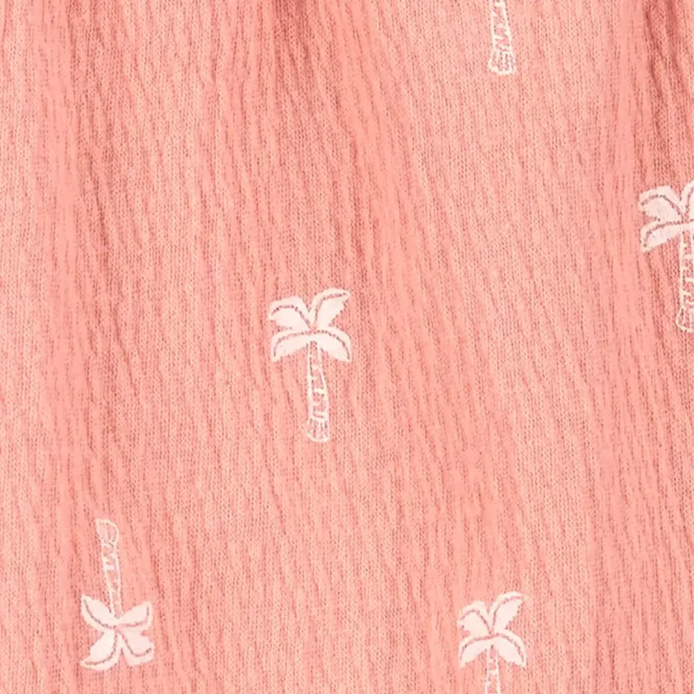 Barboteuse à Manches Volants Carter's - Palmiers Rose