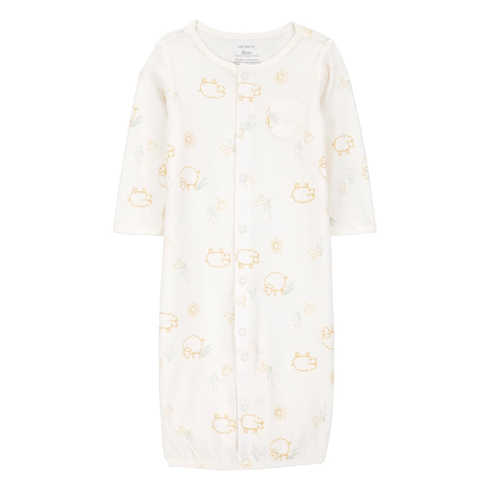 كارترز طقم من 3 قطع سالوبيت وقبعة وجوارب للرضع - عاجي