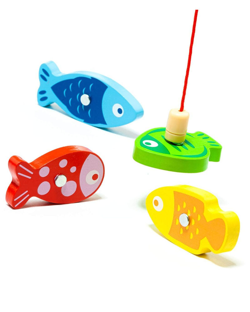 لعبة صيد السمك الخشبية مولتو 15 قطعة +24 شهرًا