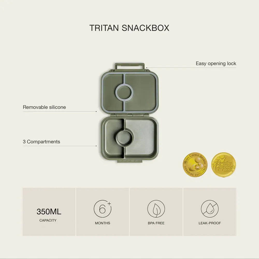 Lunchbox Tritan 3 Compartiments Citron - Fleurs