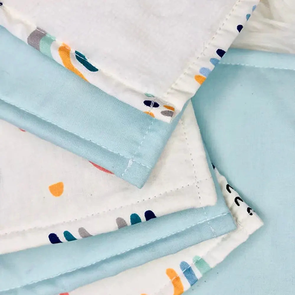 Babymat Lote de 6 toallitas - Arcoíris Azul