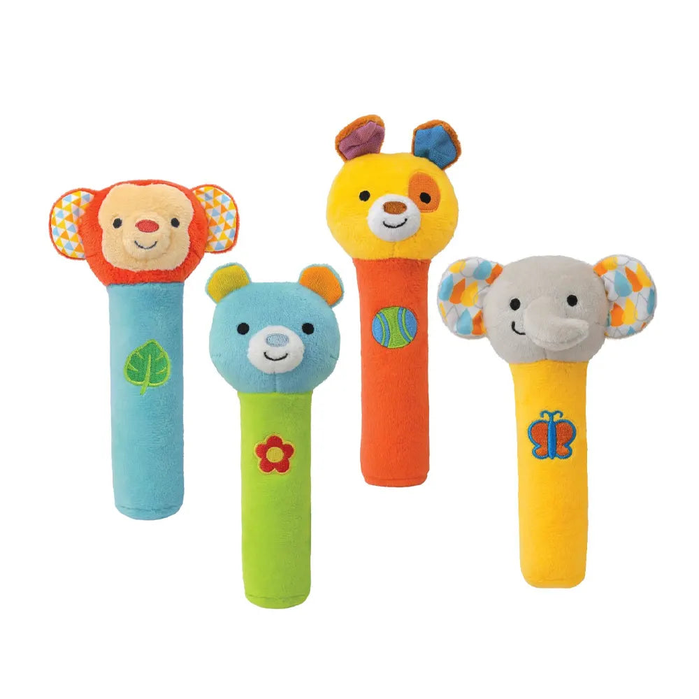 WinFun Hochet Squeak 'N Shake Bâton en Peluche – 6m+