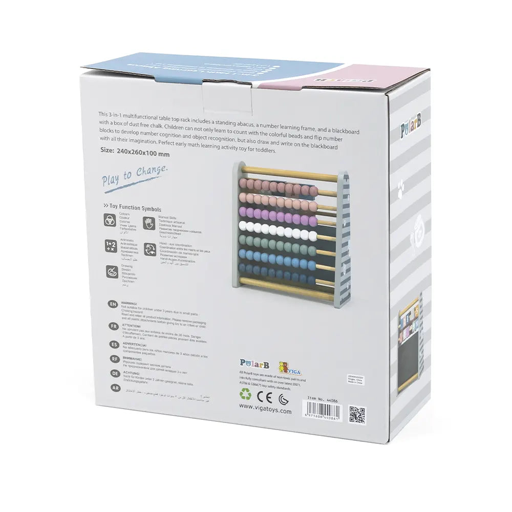 Viga Toys PolarB Abacus Educatif 3 en 1 de Math 3A+