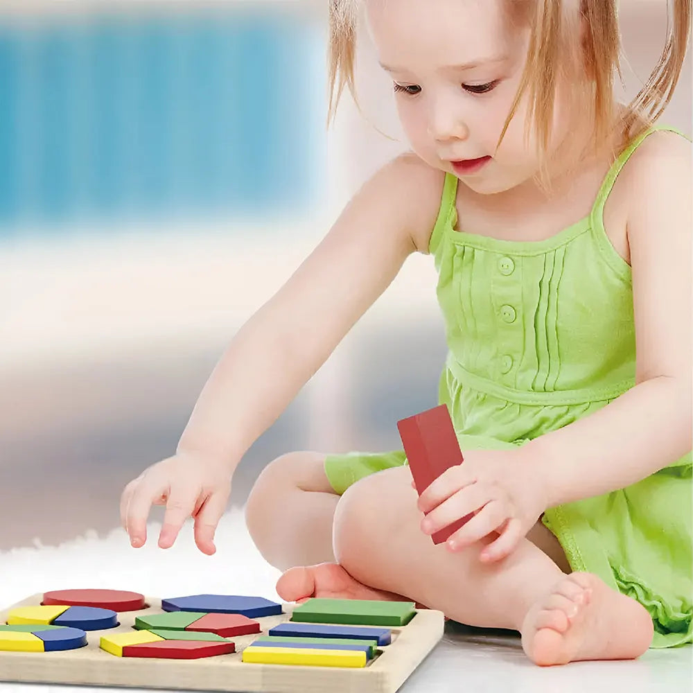 Viga Toys Colorful Shapes Puzzle 12M+